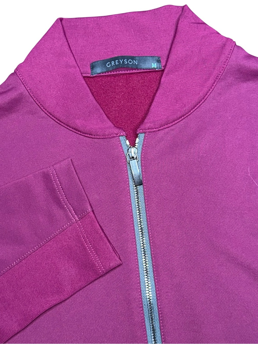 Greyson Golf Siasconset Full Zip Jacket Stretch Lightweight Men M Hawkeye Red